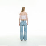 overskirt bilayer jeans