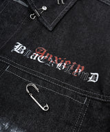 BBD アングザイエティ スモーク グラフィック デニム ジャケット (Black)