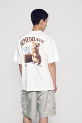24FW WORLD WIDE TRAVEL QUOKKA ARTWORK SHORT SLEEVE T-SHIRT (OVERSEAS EXCLUSIVE) CREAM