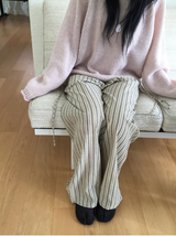リークストライプワイドパンツ(2c)