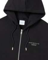 25FW AC BEAR BASIC LOGO HOODIE ZIP UP BLACK