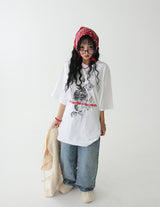 ローズレタリングフォーシーズンボクシー半袖Tシャツ