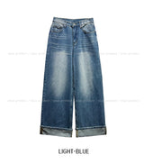 Et Wide Roll-up Denim Pants