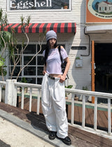 Sheer シースルー ボートネッククロップショートスリーブ