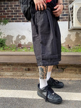 Layered Stitched Bermuda Pants