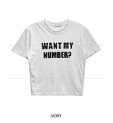 ナンバーレタリングクロップTシャツ