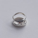 Bold double qubic ring (Tourmaline)
