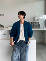 Daily Two-Way Knit Zip-Up