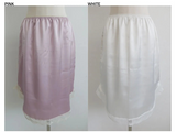 サテン レース ミディスカート (WHITE, PINK 2COLORS!)