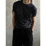 [PREMIUM][MUSCLE FIT] ショルダーラインマッスルハーフTシャツ(3color)