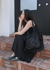 [jiwonywony x voor] Frill Blossom Shoulder Bag_Black