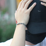 SVB-193 Rough Wave Men`s Bangle Bracelet