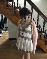 [ limited quantity / ♡made♡ ] enthea antique satin & lace short ops