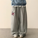 ロゼスターエンブロイダリーストリングワイドパンツ