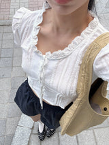 [MADE] ナイロンレースバンドウエストショートパンツ