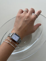 Squared Metal Wrist Watch 2colors