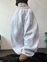 シープ/  ストリング 🐑ワイドビッグヒップバルーンロングパンツ🤍🩶🖤3カラー