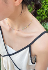 Silver 925 color necklace