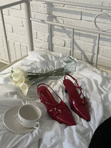 Buckle Oblique Slingback (5colors)
