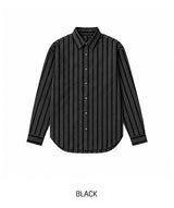 Senel Striped Over Fit Long Sleeve Shirt