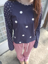 dot raglan tee