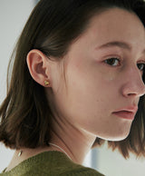 [925 silver] Deux.silver.137 / フルハートピアス (7mm)(ゴールド)