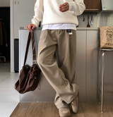 Yogis Wide-Fit Single-Tuck Corduroy Pants