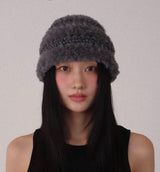  mix fur hat (gray)