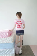 モーションレタリングクロップTシャツ（5color）