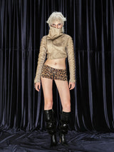 "LEOPARD MINI SKIRTS "