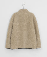 Gelto High Neck Fur Jacket