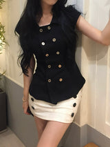 Muse Double Button Tee