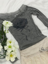 Lace Rose Gray Sleeve