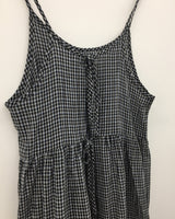 Backless plaid one-piece (2color)
