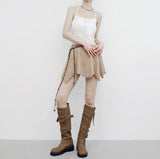 Demash see-through frill cardigan + sleeveless set