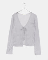 Bamin dot strap see-through cardigan
