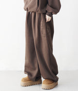 Unisex ディクションエンブロイダードバルーンシープスキンスウェットパンツ