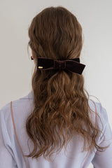 Velvet ribbon knot hairpin (2colors)