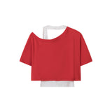 ブルークッキーレイヤードクロップTシャツ