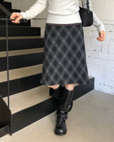 [ORIGINAL] Slub Wrinkled Midi Leather Boots