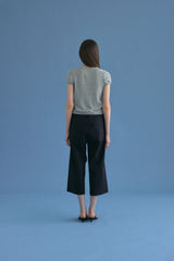 T/T Button half knit cardigan (gray)