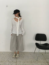 Chloe Button Roll Up 3/4 sleeve 2-Way Vneck (5c)