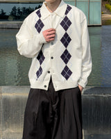 Thebel Argyle Knit Cardigan