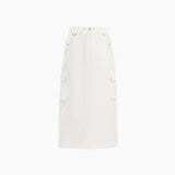 Utility Pocket H-Line Cargo Midi Skirt