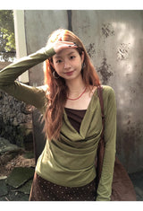 Olive Tree インナーツーピースロングスリーブTシャツ