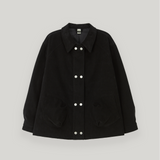 Black Corduroy Double Button Jacket