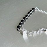 Obsidian Cube Structure Bracelet