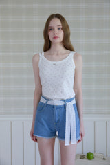 LILT FLORAL BUSTIER TOP