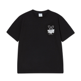 25SS NEWSPAPER RABBIT SHORT SLEEVE T-SHIRT BLACK