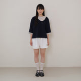 Navy Layered PK Tee